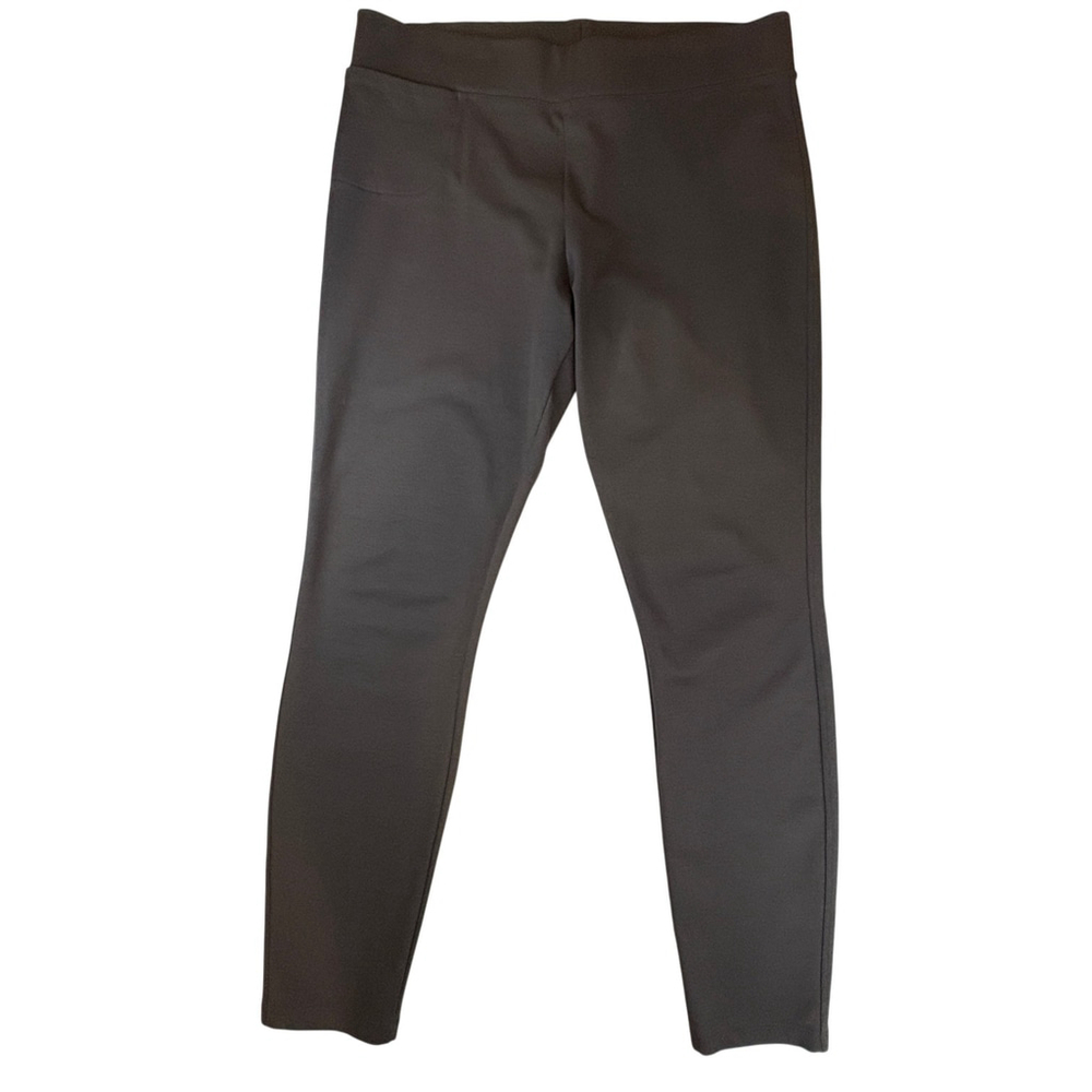 AMERICAN GIANT Women's Gray Ponte Slim Pant/Legging Stretch Athleisure Size 10